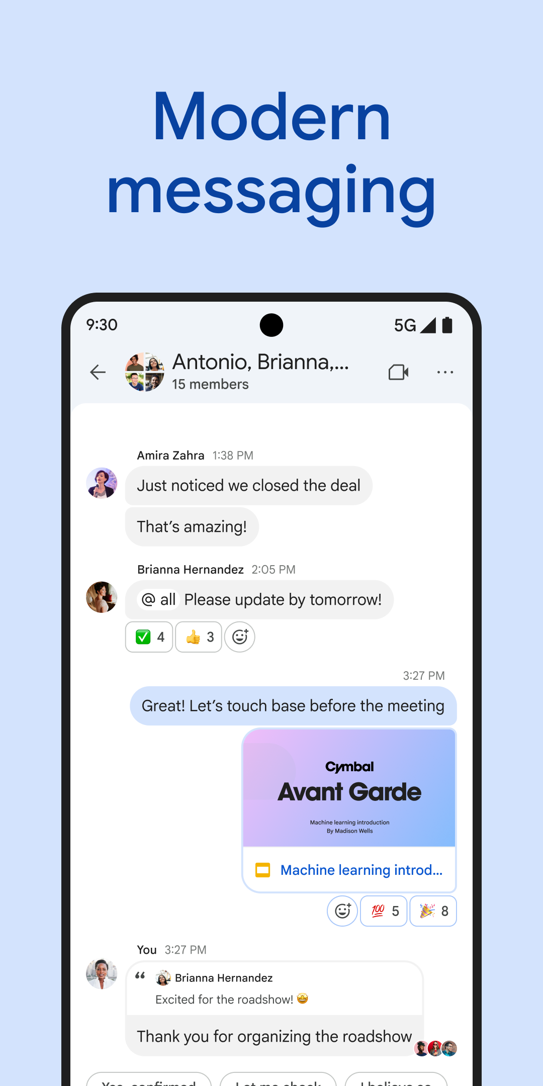 اسکرین شات 1 برنامه Google Chat