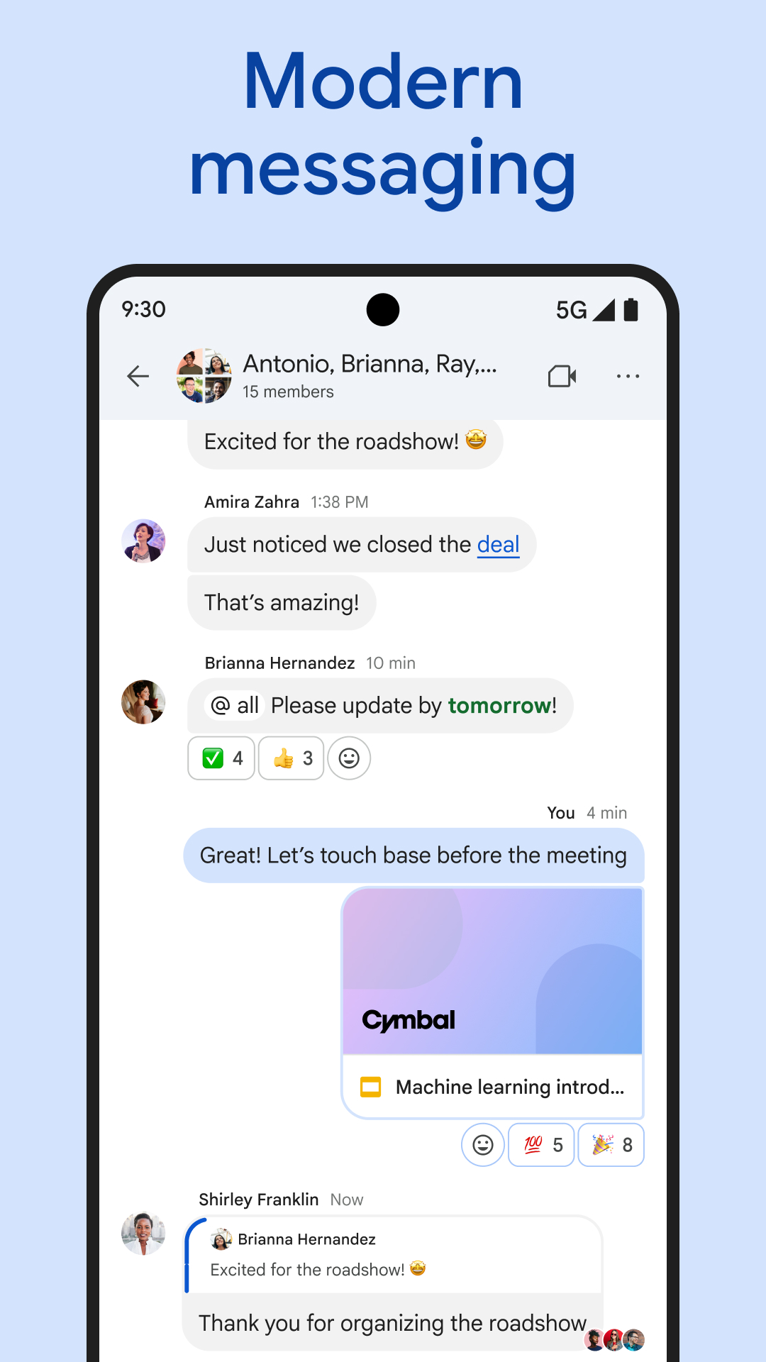 اسکرین شات 1 برنامه Google Chat