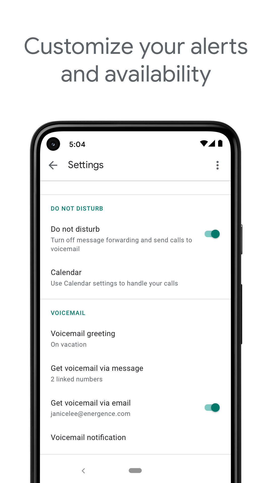 اسکرین شات 6 برنامه Google Voice