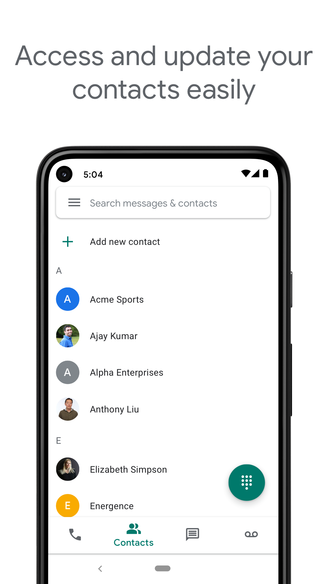 اسکرین شات 5 برنامه Google Voice
