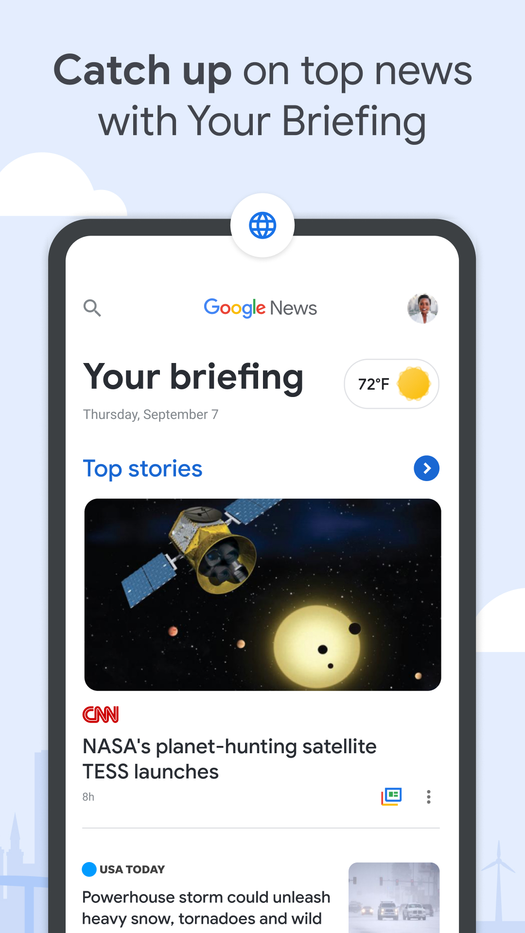 اسکرین شات 1 برنامه Google News - Daily Headlines