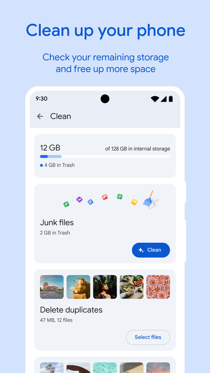 اسکرین شات 6 برنامه فایل منیجر گوگل (Files by Google: Clean up space on your phone)