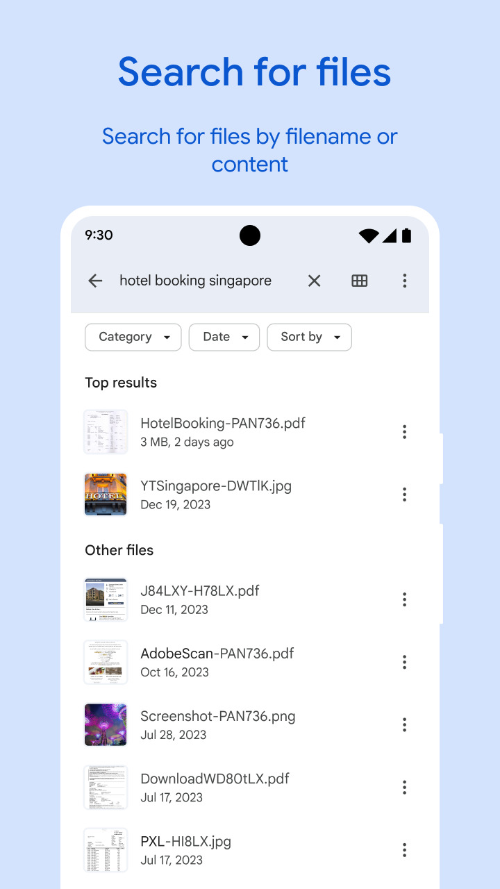 اسکرین شات 3 برنامه فایل منیجر گوگل (Files by Google: Clean up space on your phone)