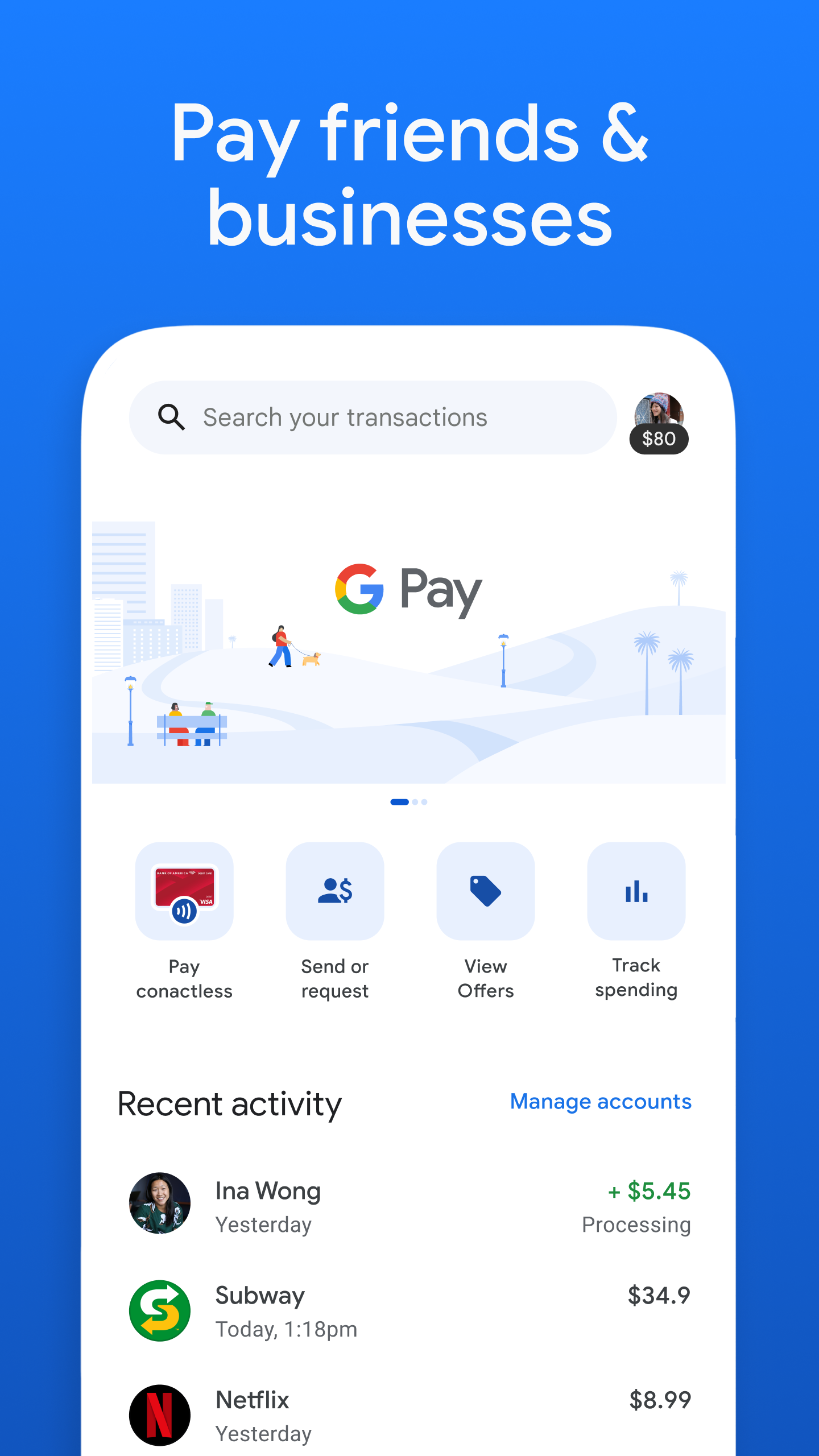 اسکرین شات 1 برنامه Google Pay: Save and Pay