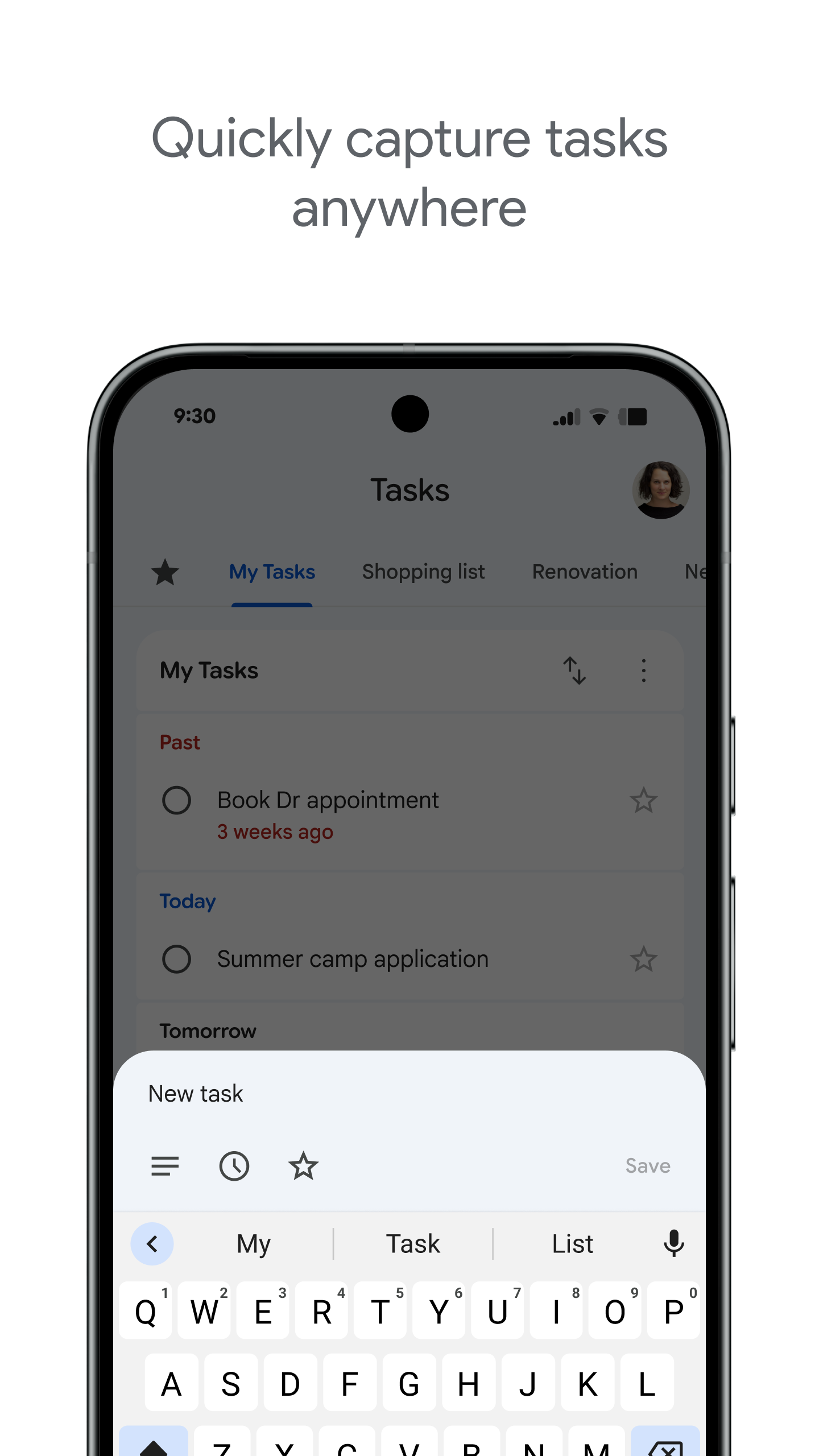 اسکرین شات 1 برنامه Google Tasks