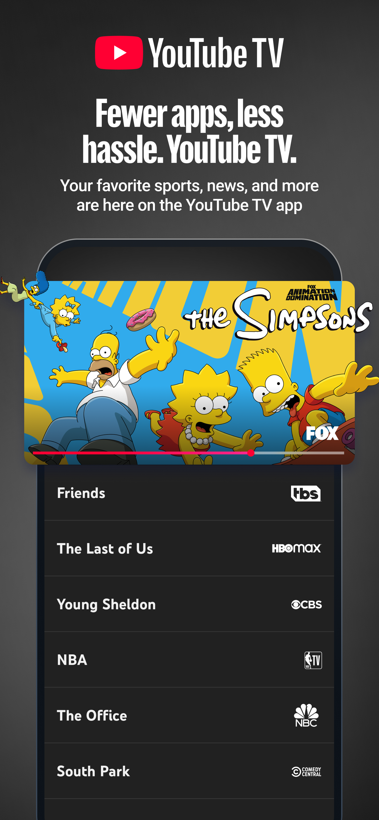 اسکرین شات 1 برنامه YouTube TV: Live TV & more
