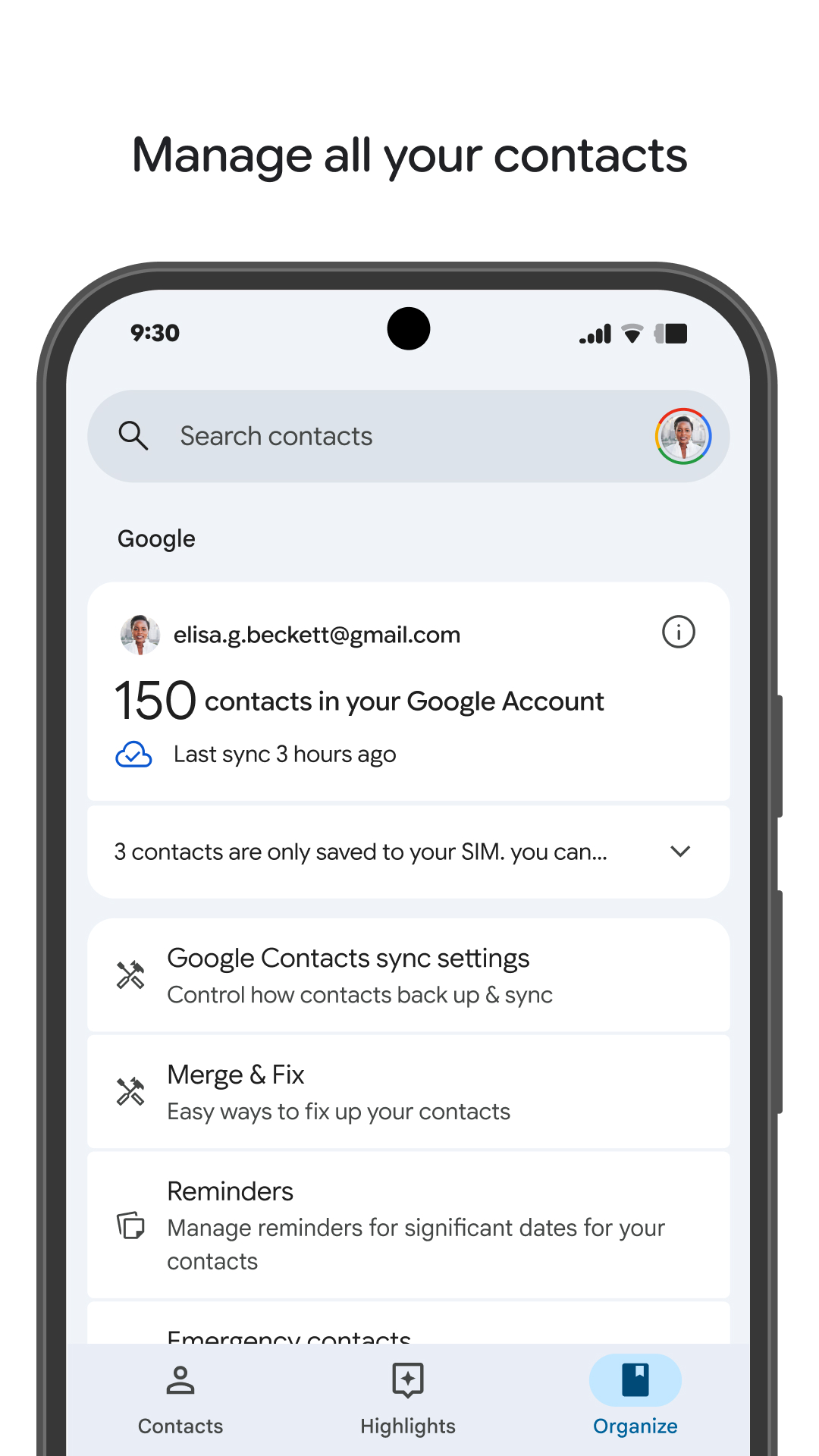 اسکرین شات 6 برنامه گوگل کانتکتس (Contacts)