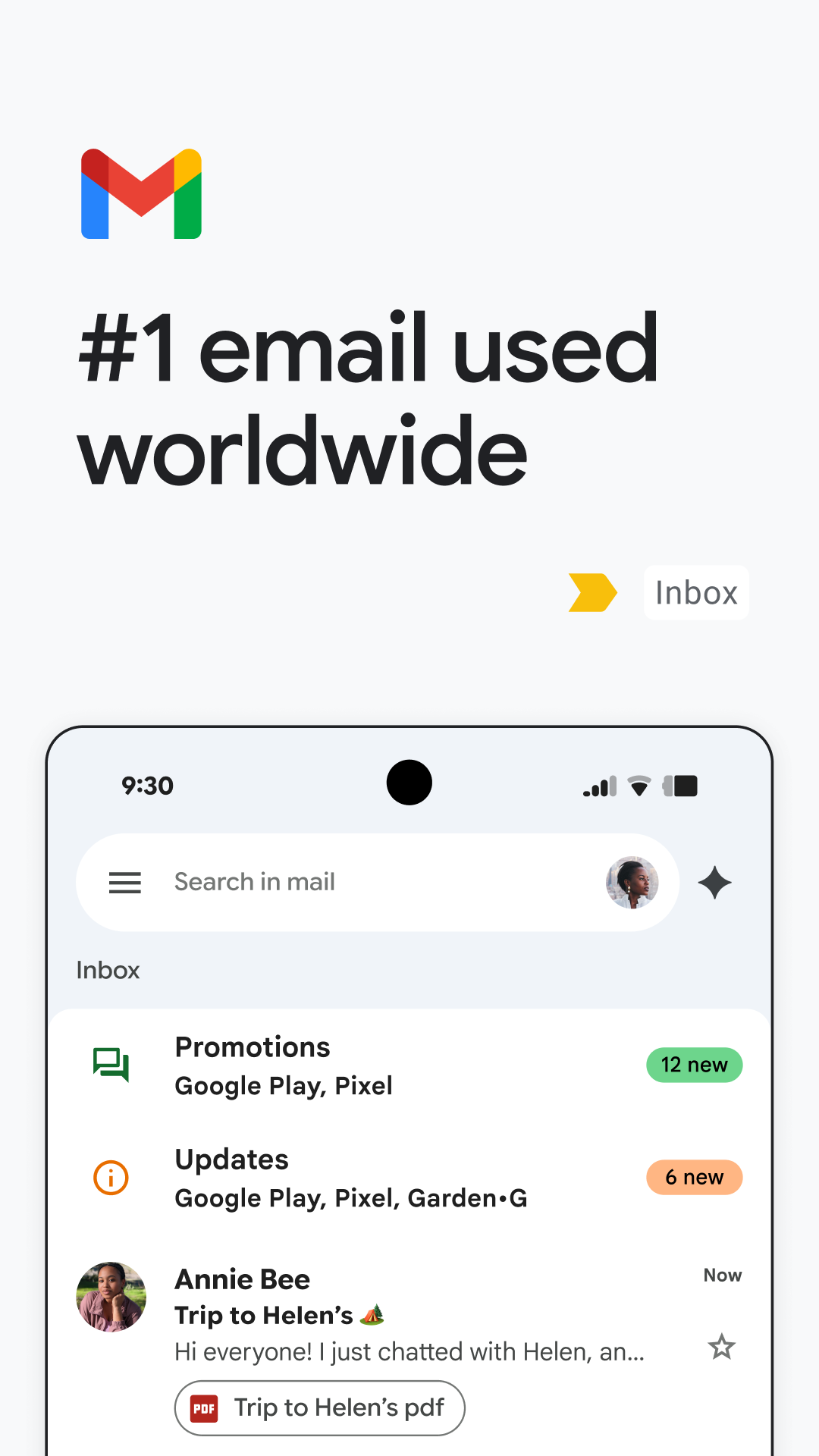 محیط برنامه بهترین سرویس ایمیل از شرکت گوگل