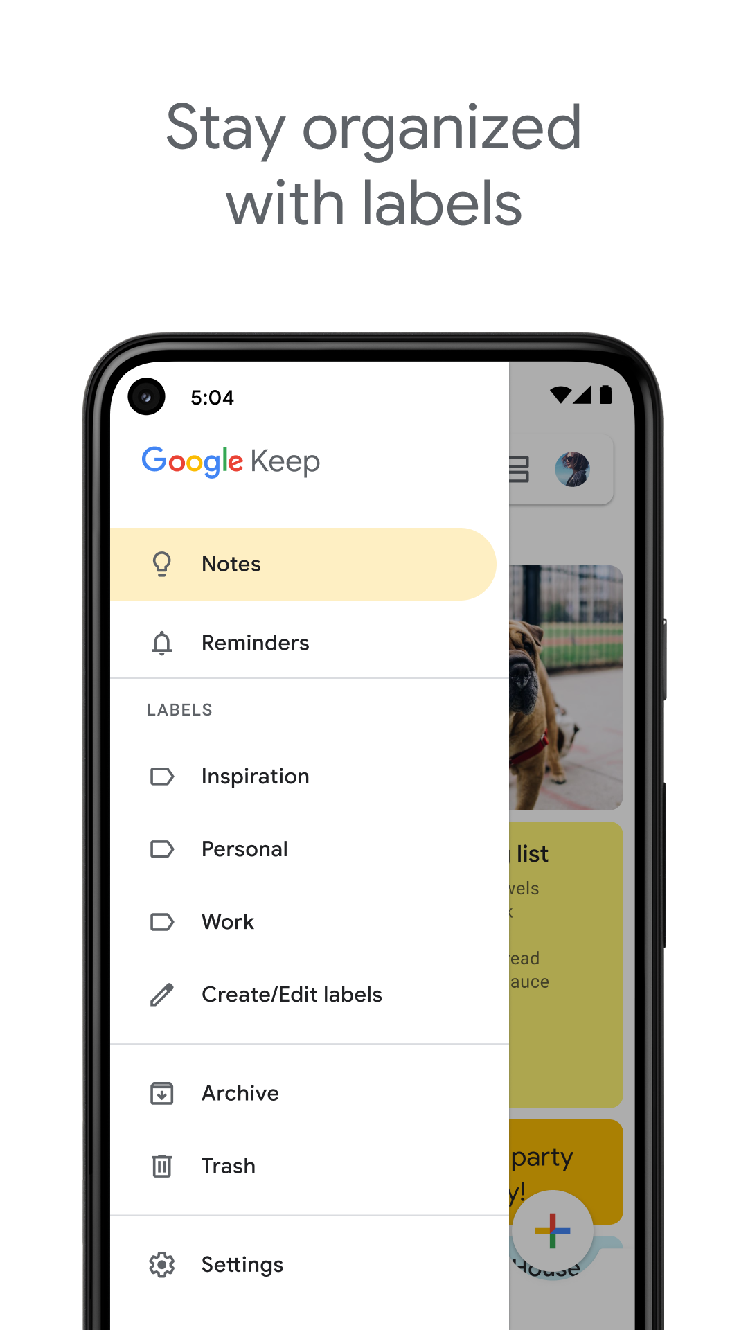 اسکرین شات 5 برنامه Google Keep - Notes and lists