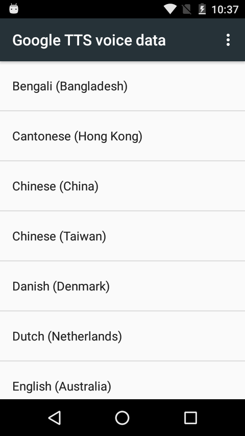 اسکرین شات 2 برنامه Speech Recognition & Synthesis