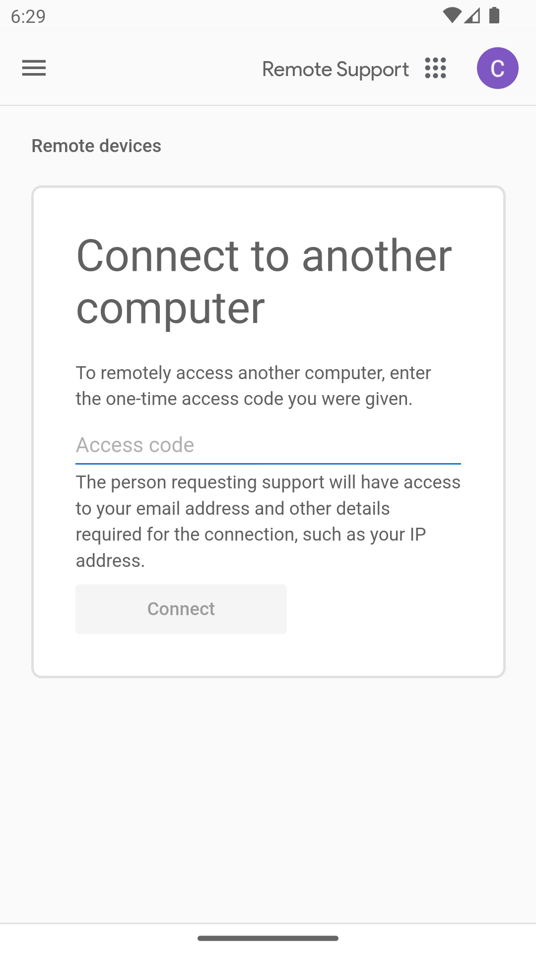 اسکرین شات 6 برنامه Chrome Remote Desktop