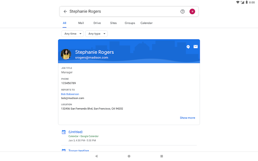 اسکرین شات 6 برنامه Google Cloud Search
