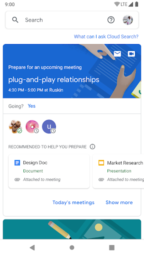 اسکرین شات 1 برنامه Google Cloud Search
