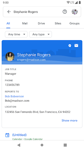 اسکرین شات 4 برنامه Google Cloud Search