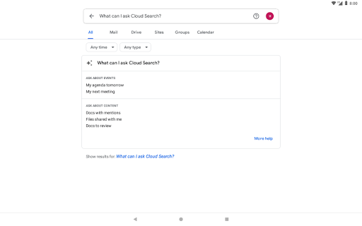 اسکرین شات 7 برنامه Google Cloud Search
