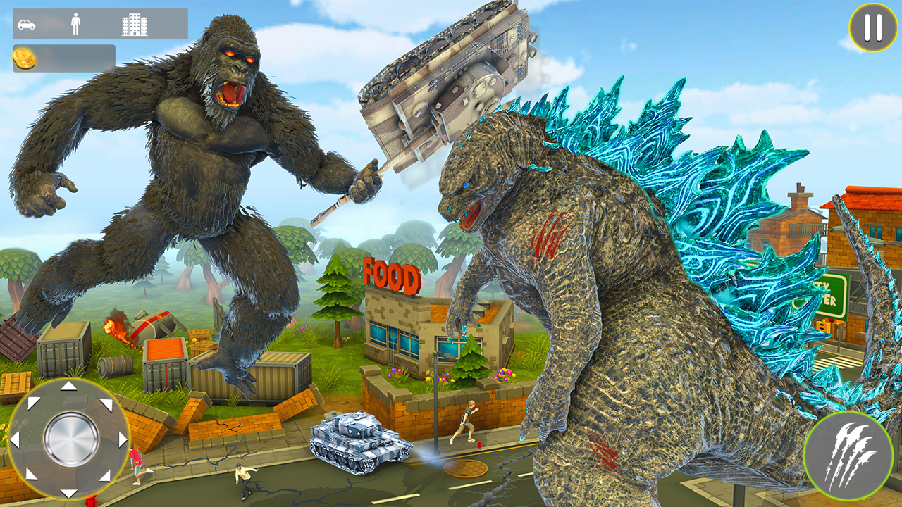اسکرین شات 4 برنامه Gorilla king kong vs Godzilla