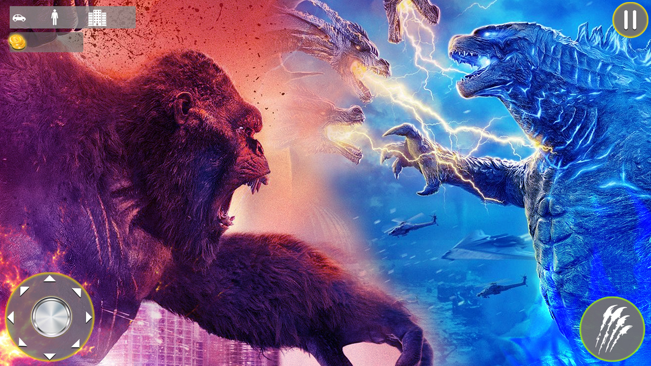 اسکرین شات 1 برنامه Gorilla king kong vs Godzilla