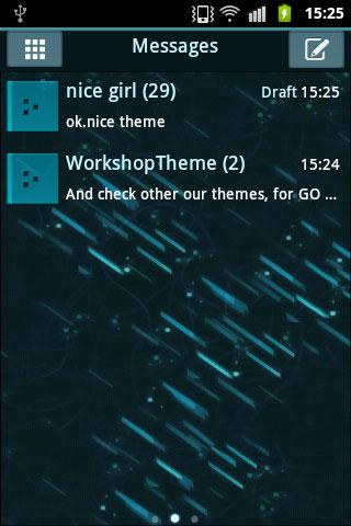 اسکرین شات 2 برنامه Theme black blue GO SMS Pro