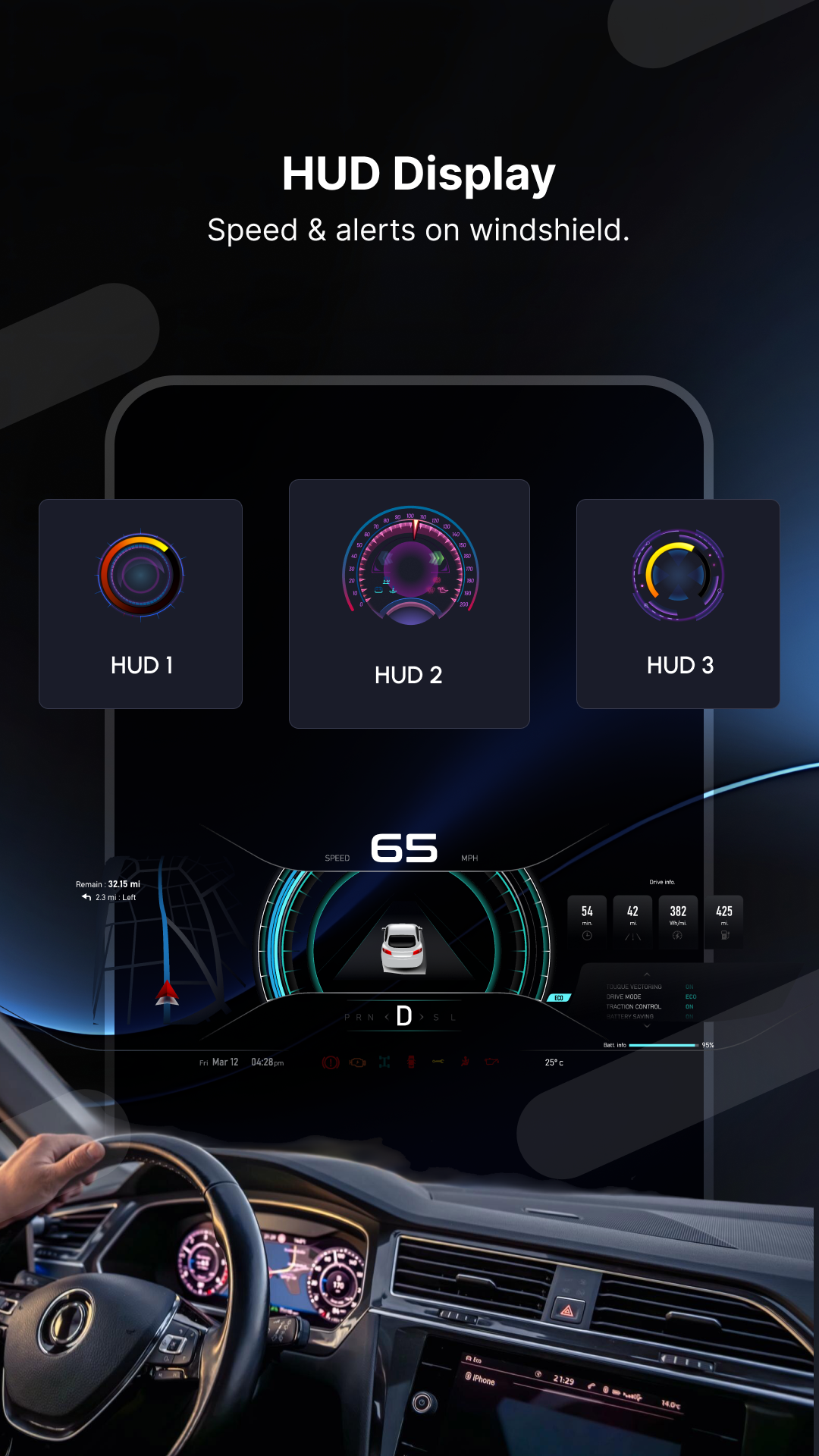 اسکرین شات 3 برنامه Radar GO-X: HUD, GPS, Maps