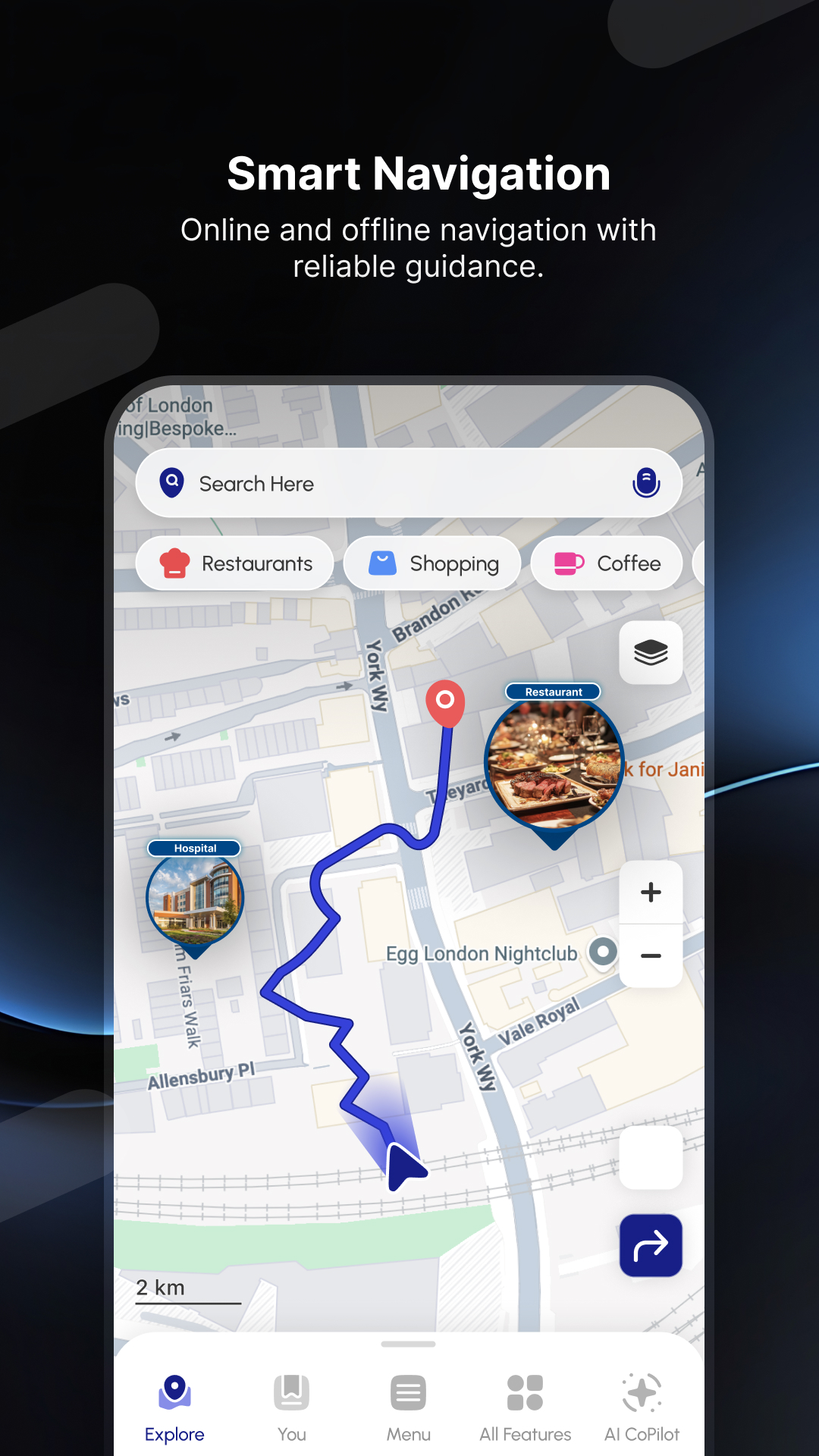 اسکرین شات 2 برنامه Radar GO-X: HUD, GPS, Maps