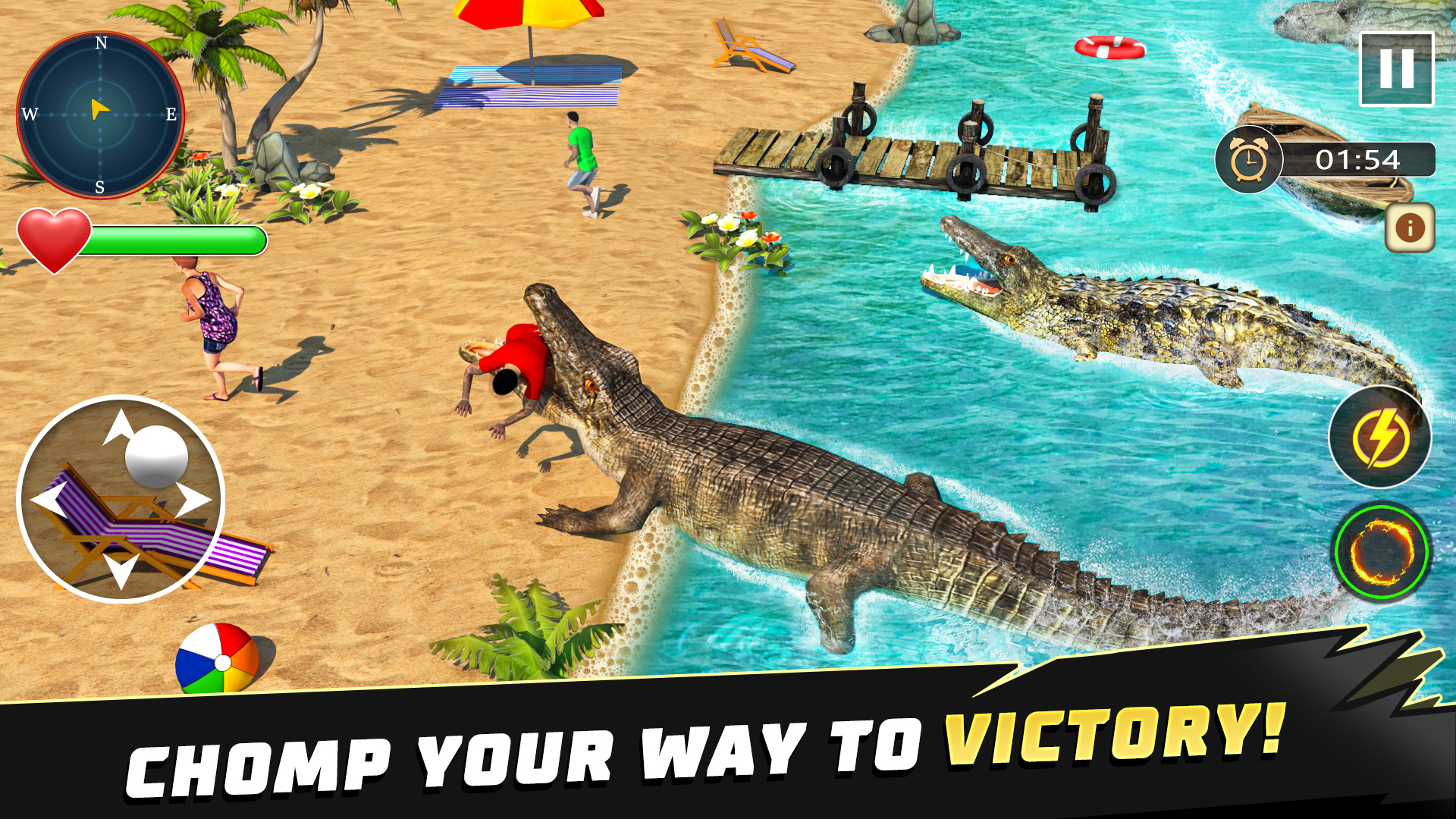 اسکرین شات 1 بازی Animal Crocodile Attack Sim