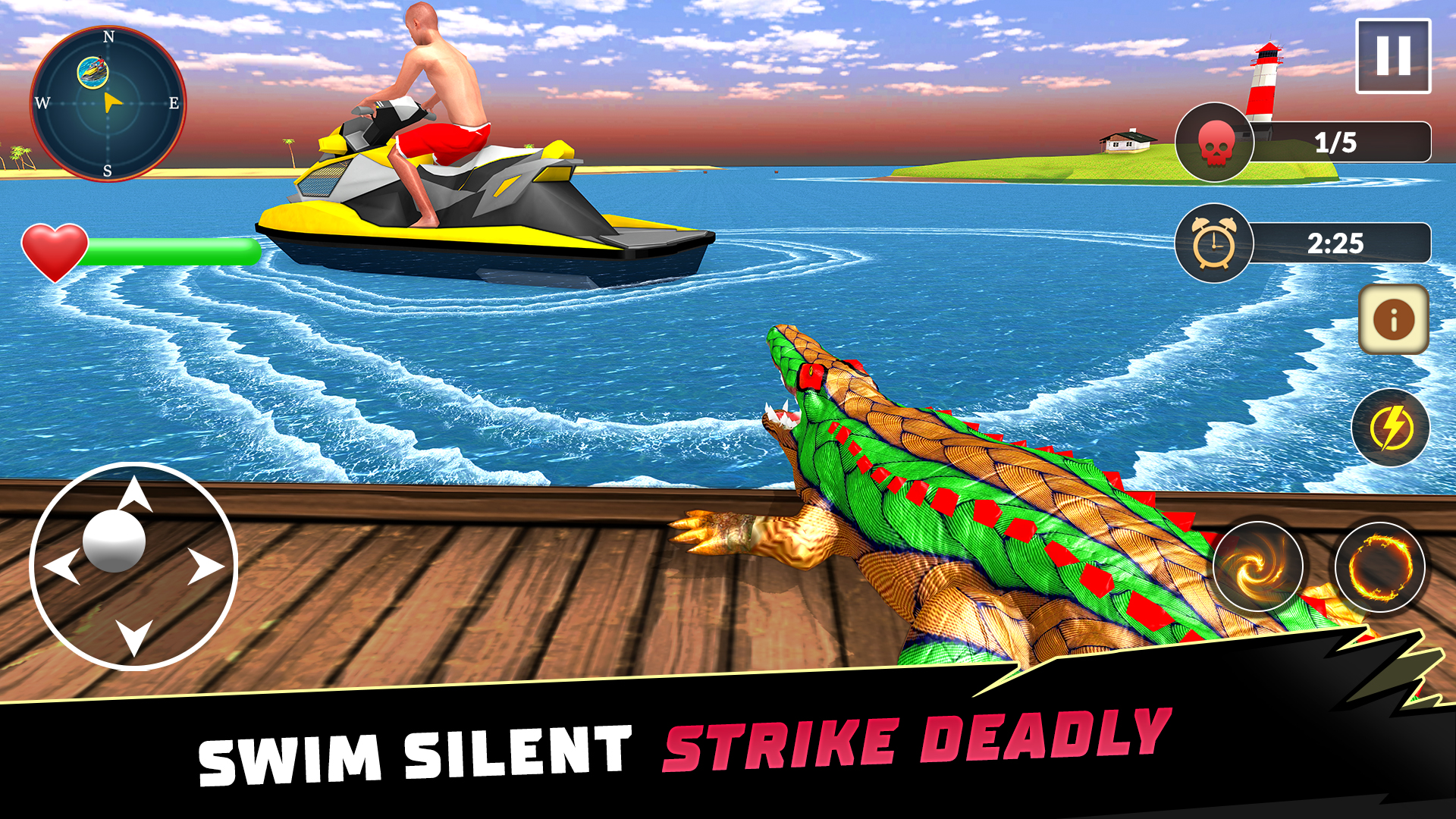 اسکرین شات 3 بازی Animal Crocodile Attack Sim