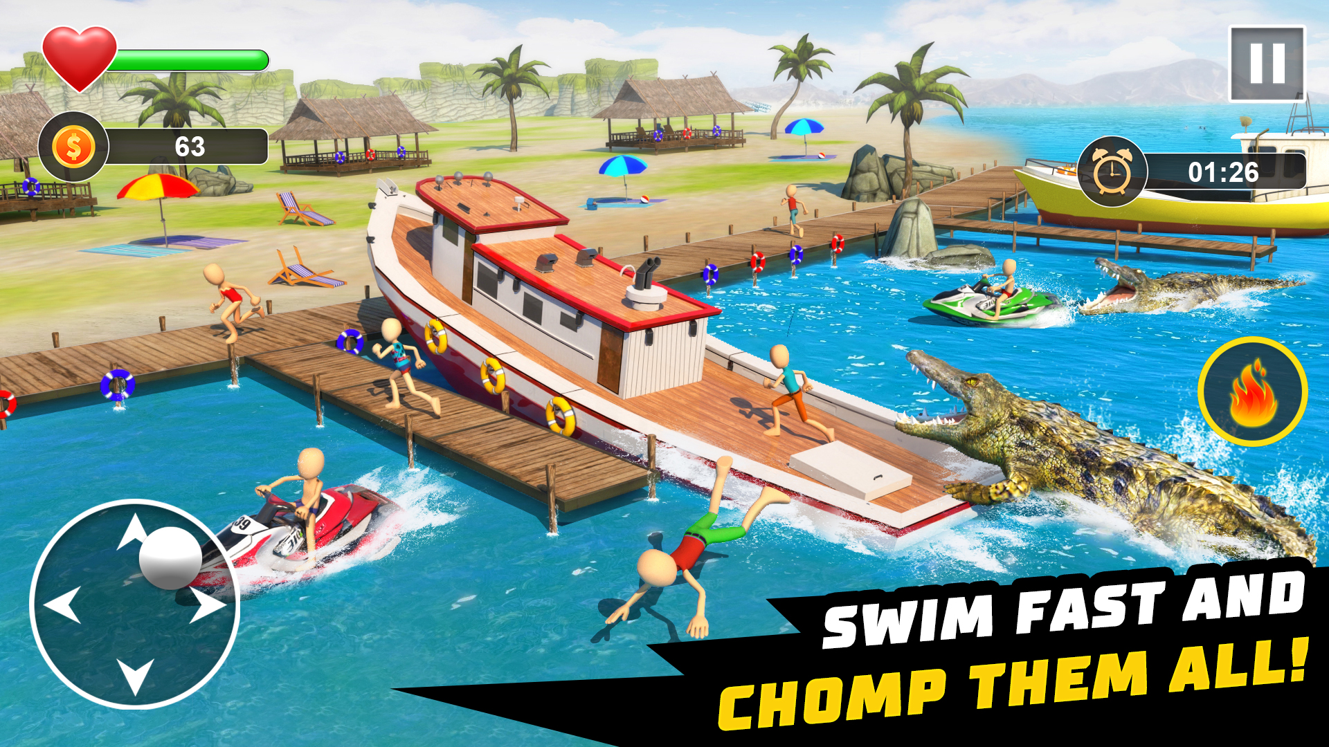 اسکرین شات 1 برنامه Crocodile Games - Animal Games