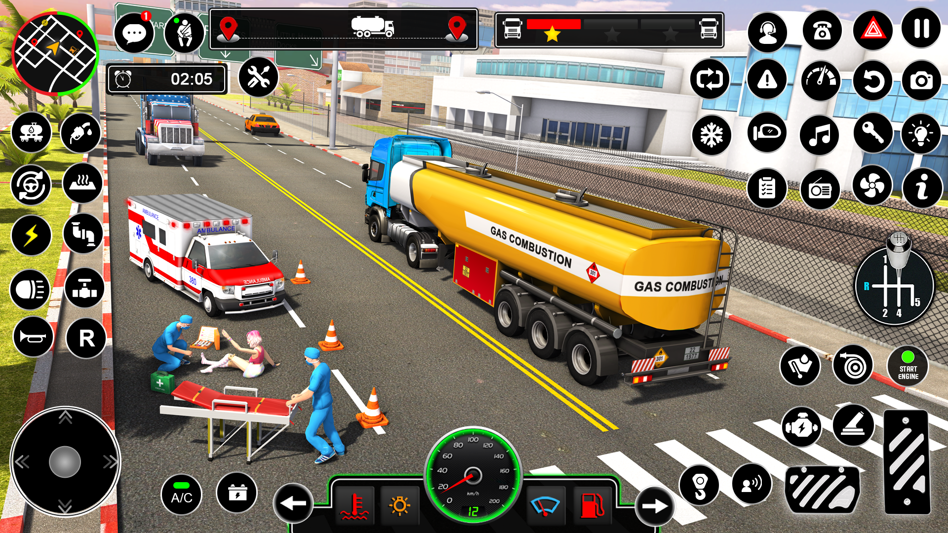 اسکرین شات 7 برنامه Flying Truck Simulator Games!