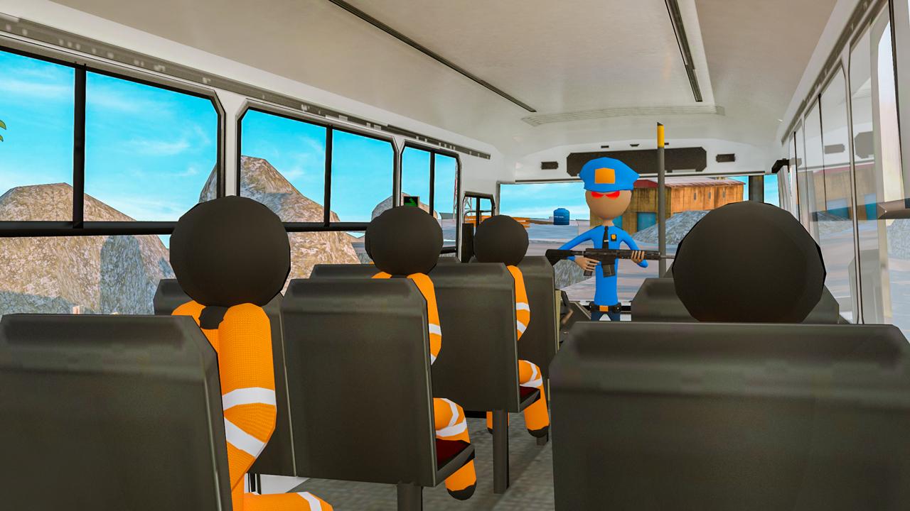 اسکرین شات 2 بازی Transport Stickman Prisoner Bus Driving