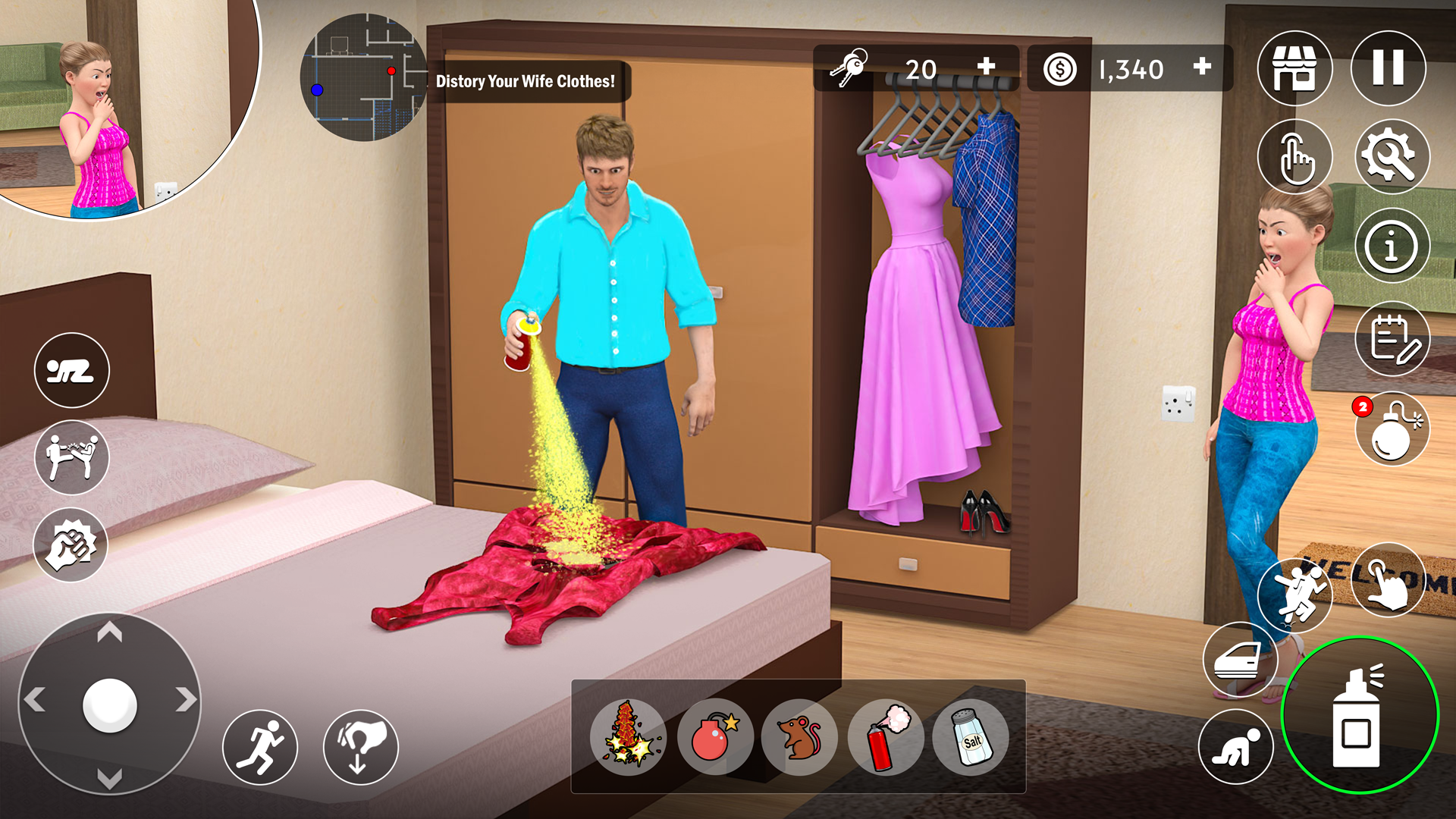 اسکرین شات 5 بازی Husband Wife Simulator Game 3D
