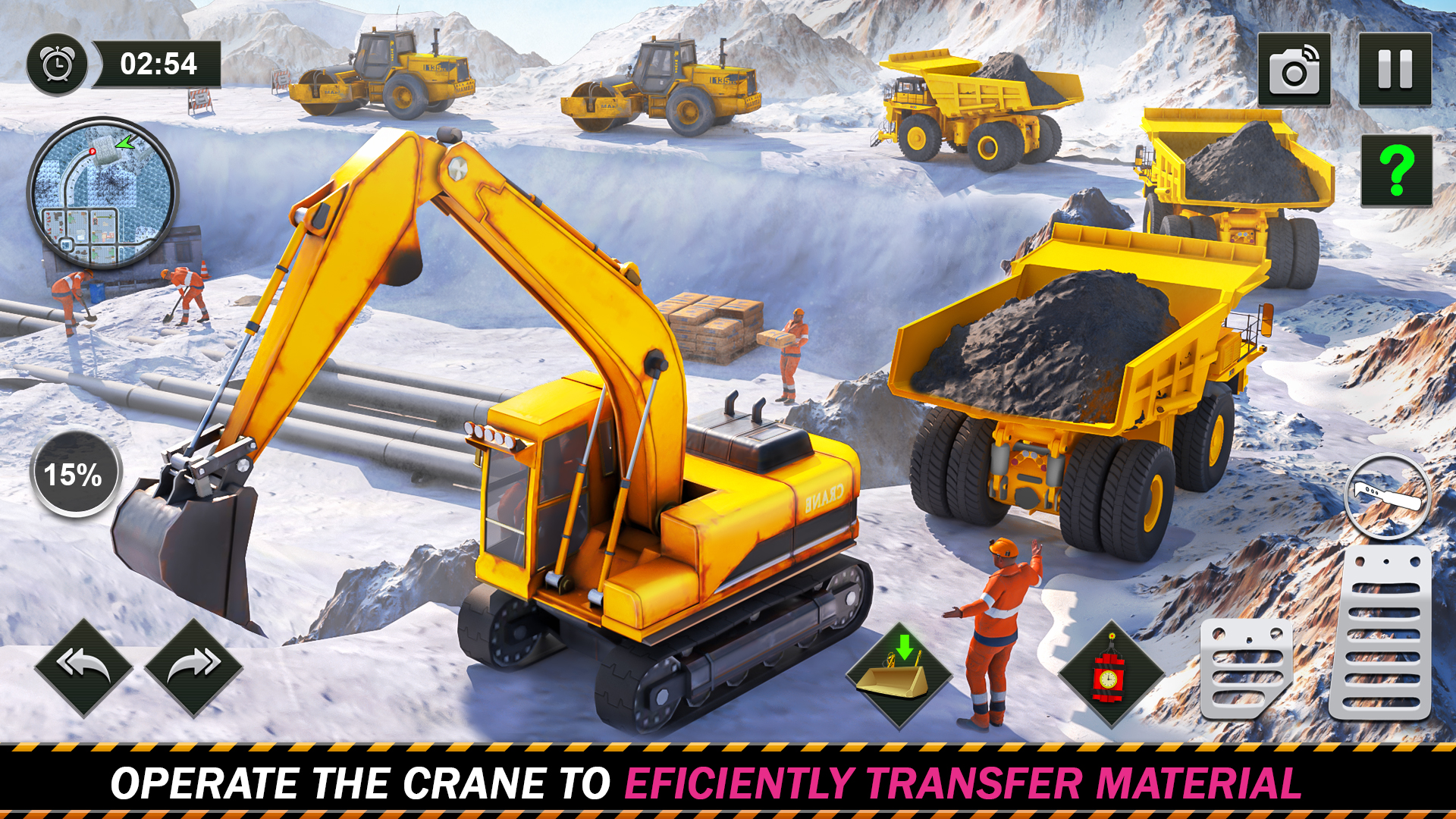 اسکرین شات 1 برنامه Snow Offroad Construction Game
