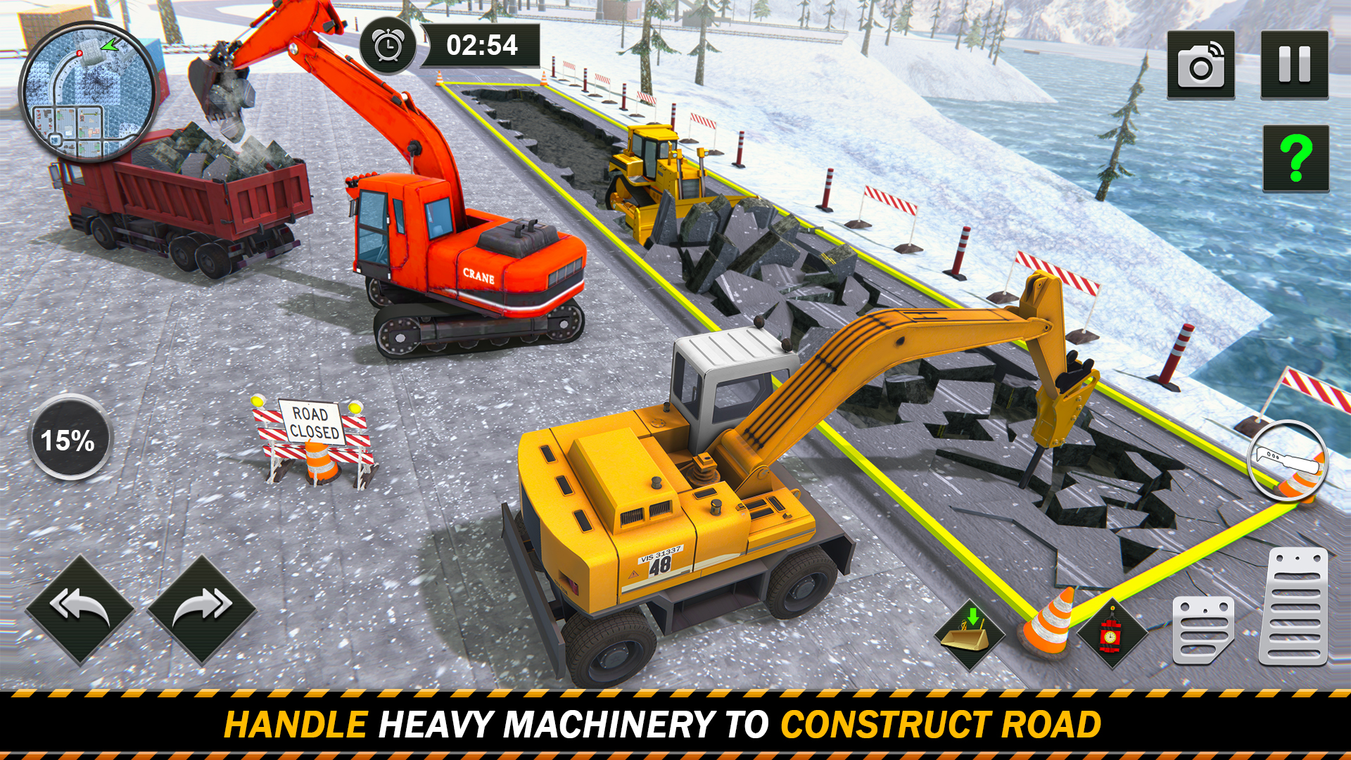 اسکرین شات 5 برنامه Snow Offroad Construction Game