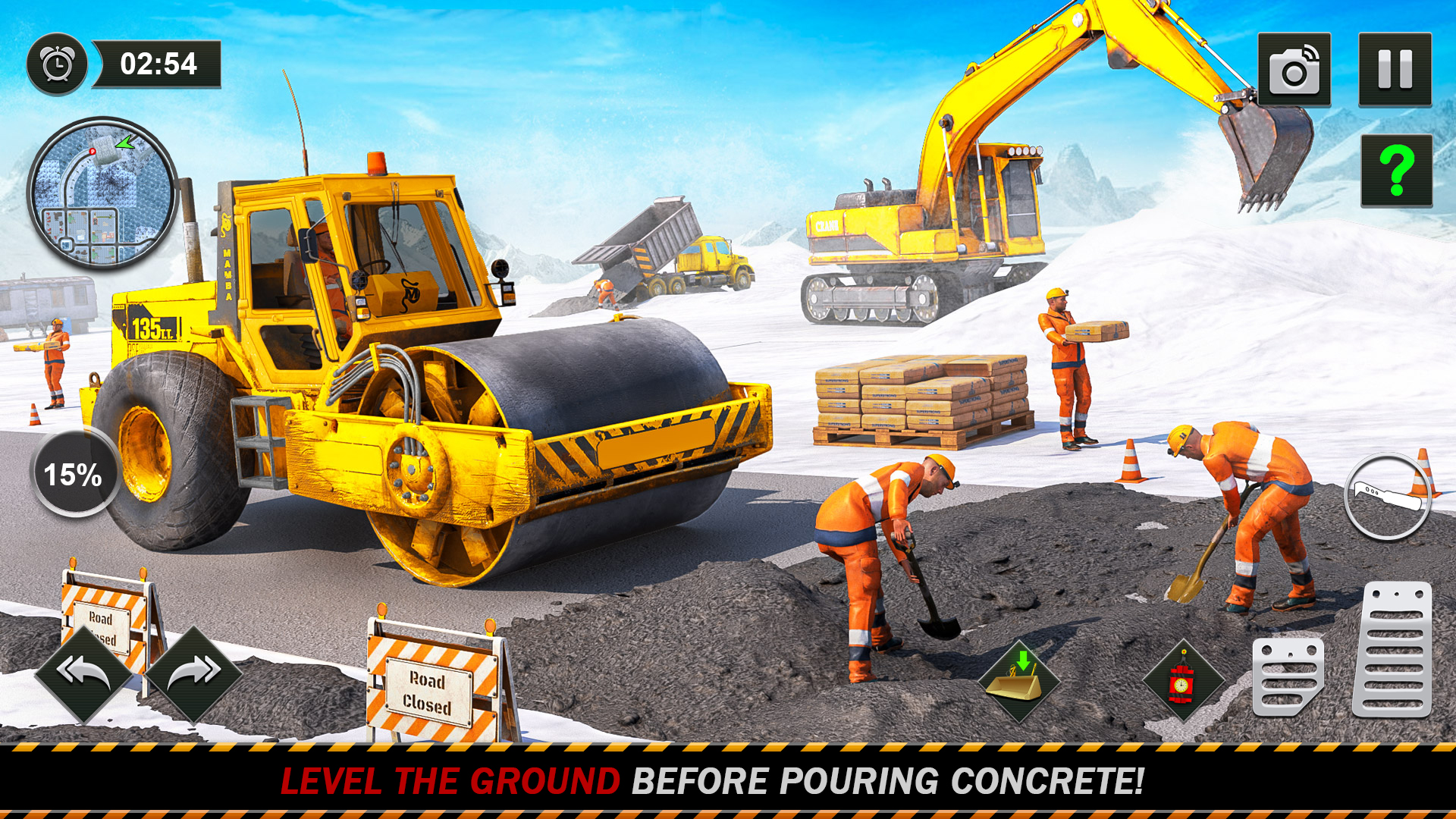 اسکرین شات 2 برنامه Snow Offroad Construction Game