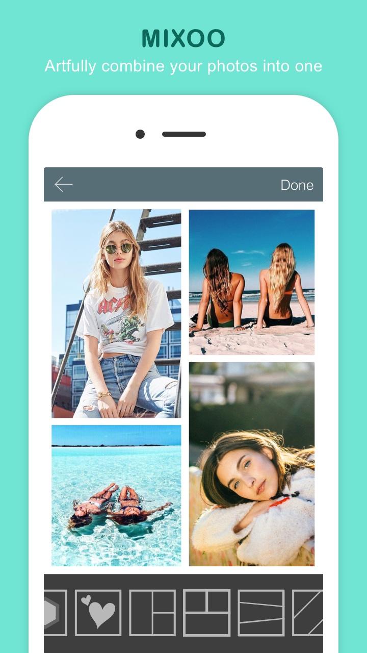 اسکرین شات 1 برنامه Mixoo Collage - Photo Frame La
