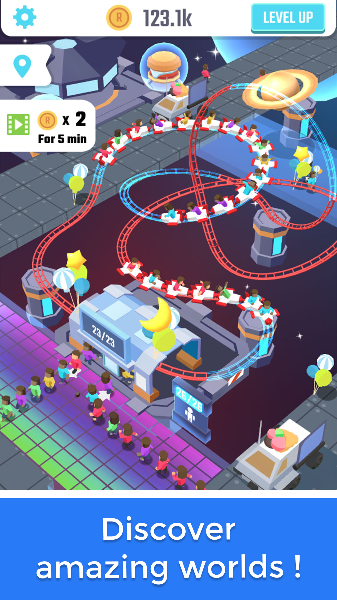 اسکرین شات 3 بازی Idle Roller Coaster