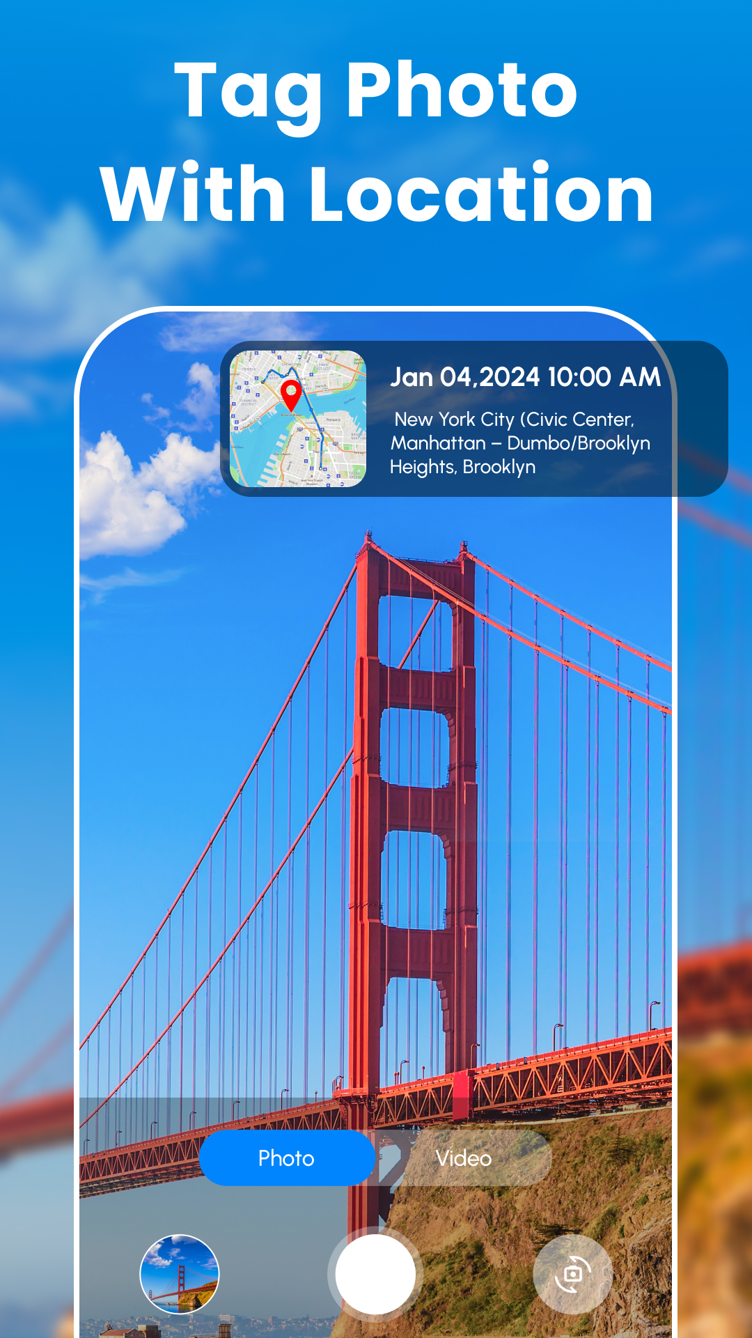 اسکرین شات 1 برنامه GPS Camera Photo Time Stamp