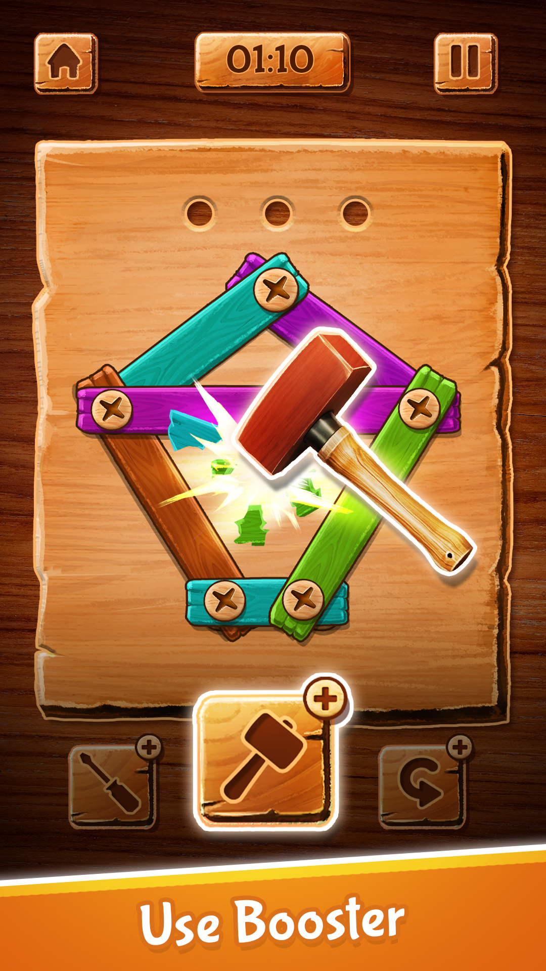 اسکرین شات 6 بازی King Unscrew Nut Puzzle Games