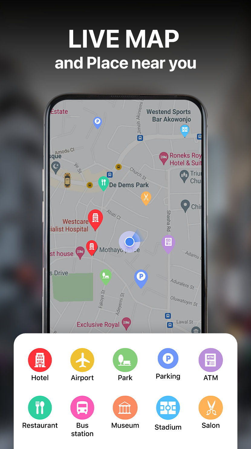 اسکرین شات 6 برنامه Live Earth Map & GPS Map