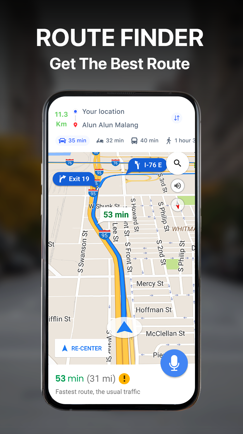 اسکرین شات 4 برنامه Live Earth Map & Route Planner