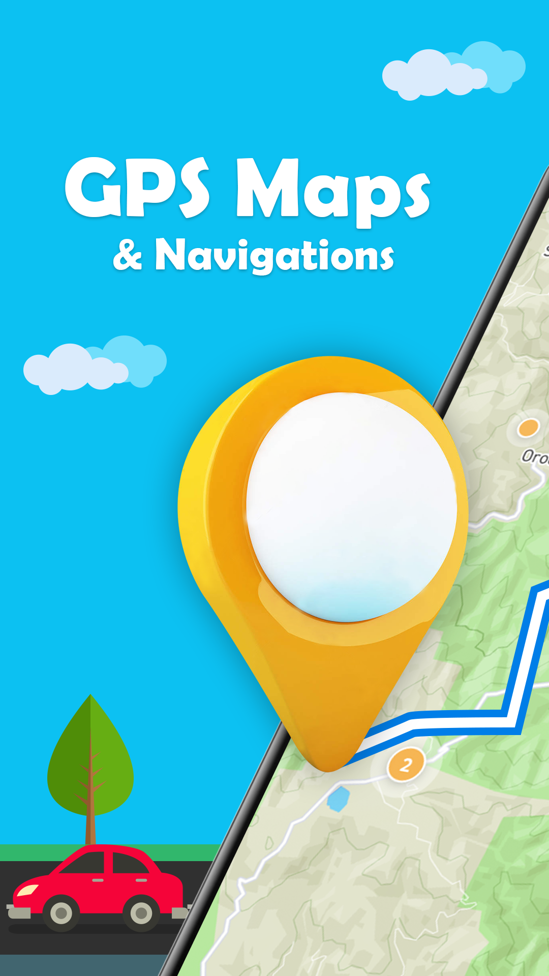 اسکرین شات 1 برنامه Maps, GPS & Driving Directions