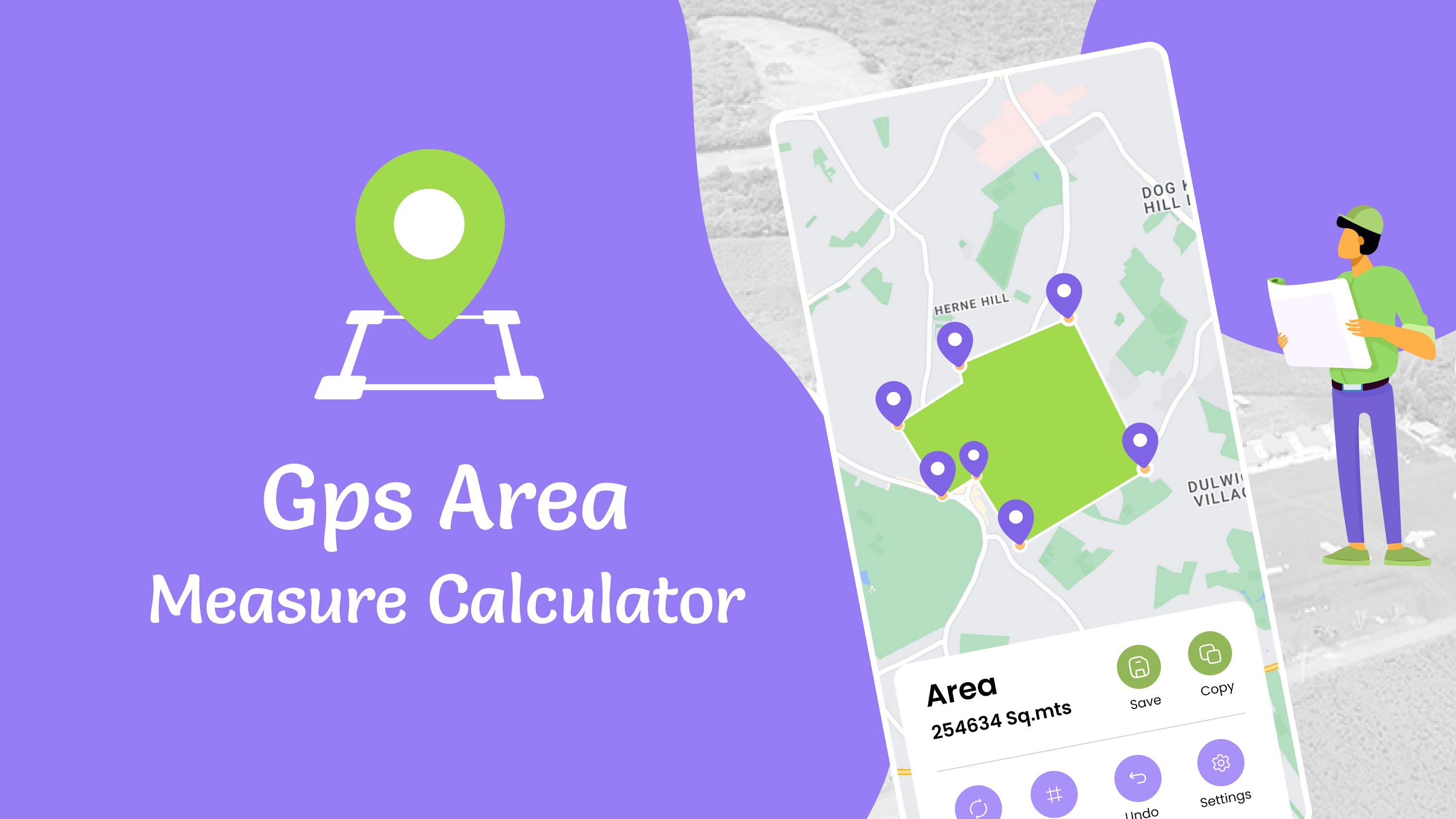 اسکرین شات 7 برنامه GPS Area Measure Calculator
