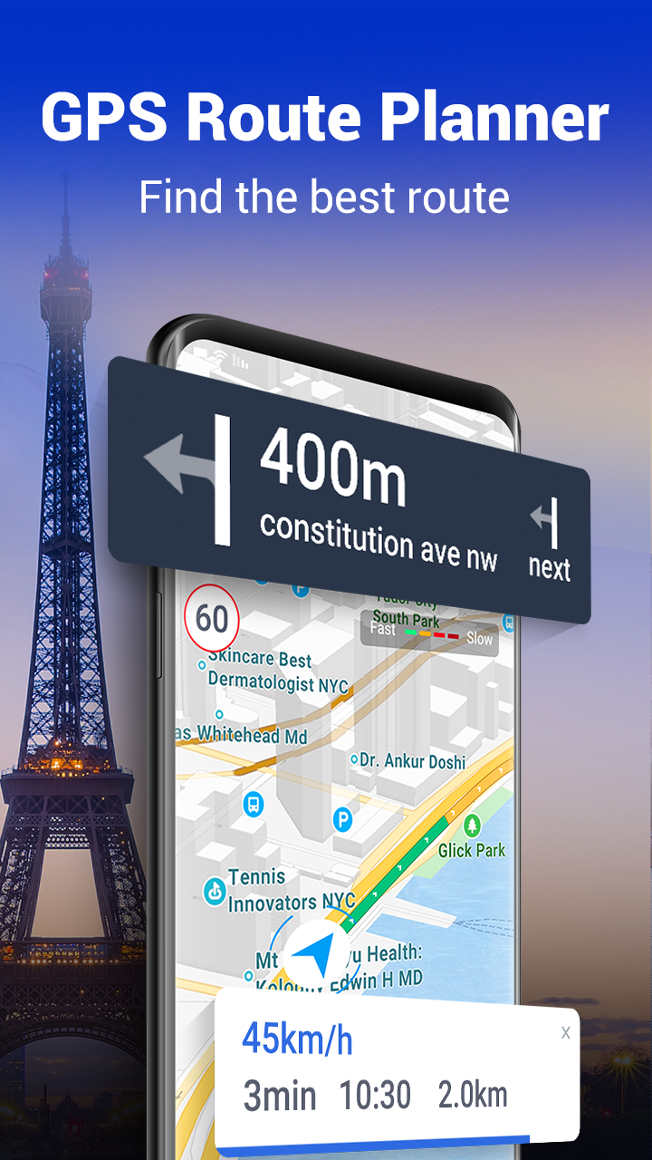 اسکرین شات 1 برنامه GPS Navigation - Route Planner