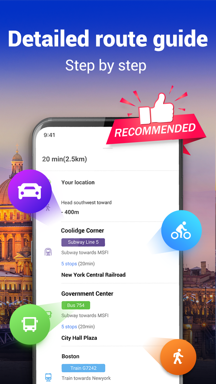 اسکرین شات 5 برنامه GPS Navigation - Route Planner