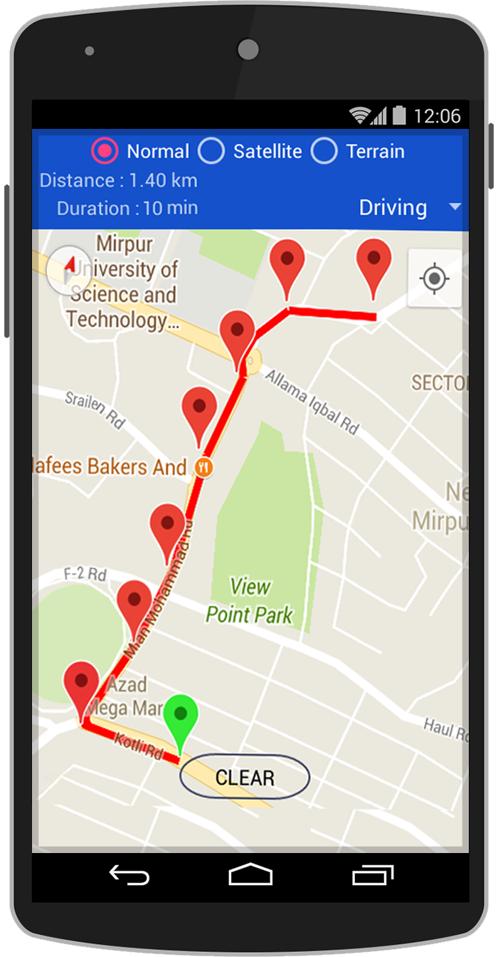اسکرین شات 5 برنامه GPS Map Route Planner
