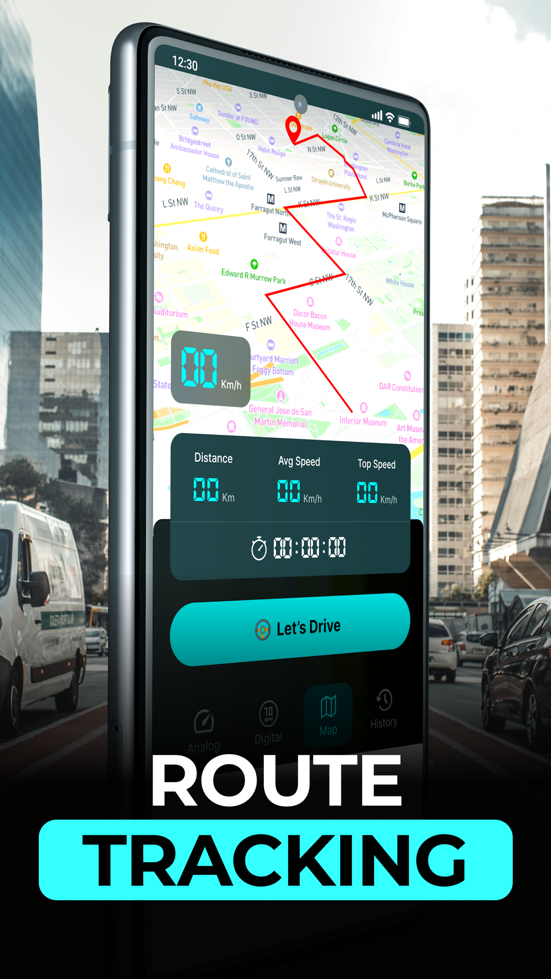 اسکرین شات 3 برنامه Speedometer ：GPS Speed Tracker