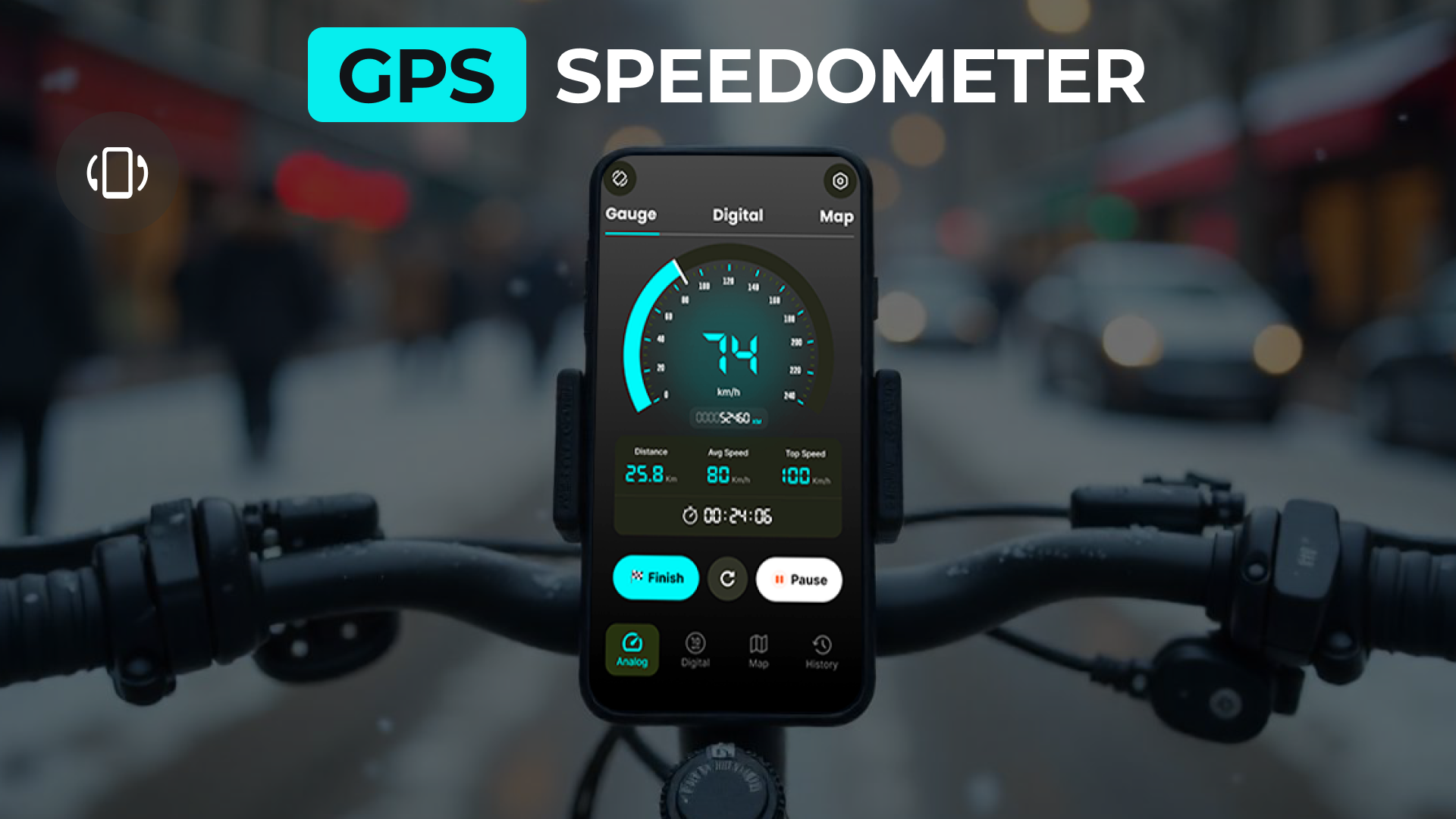 اسکرین شات 1 برنامه Speedometer ：GPS Speed Tracker