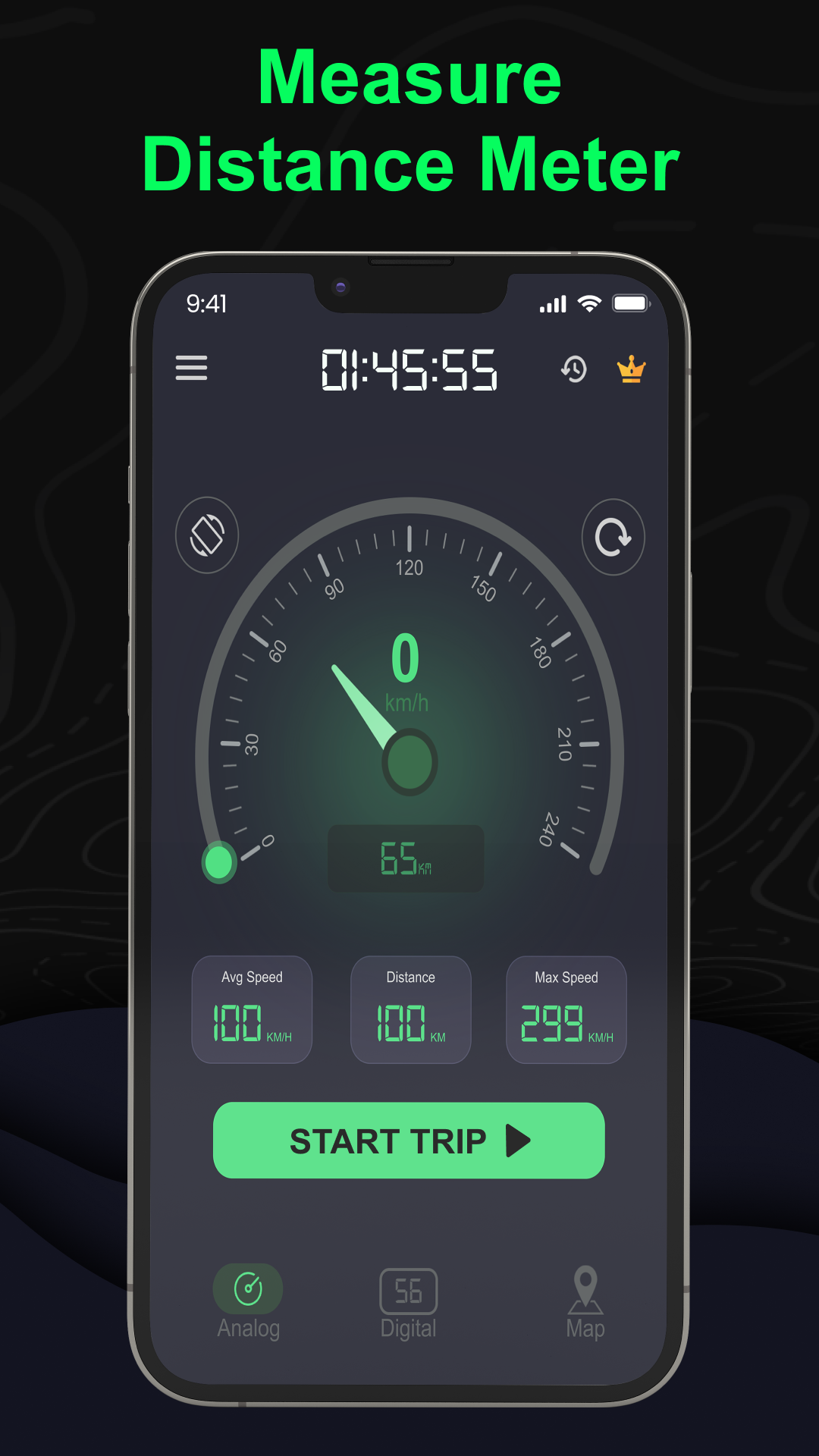 اسکرین شات 3 برنامه Odometer: GPS Speedometer App