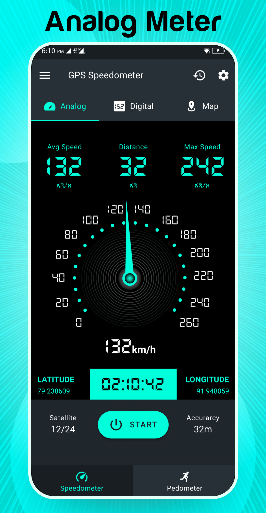 اسکرین شات 1 برنامه Step Counter - GPS Speedometer