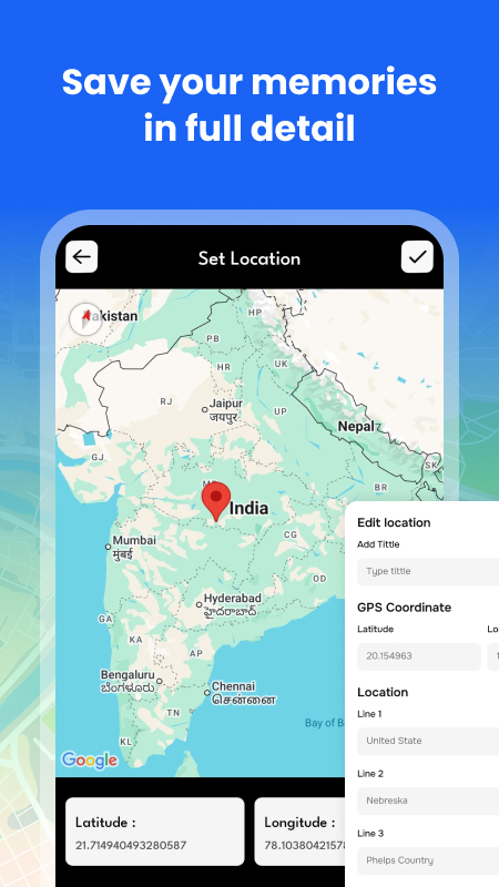 اسکرین شات 4 برنامه GPS Photo Location on Map