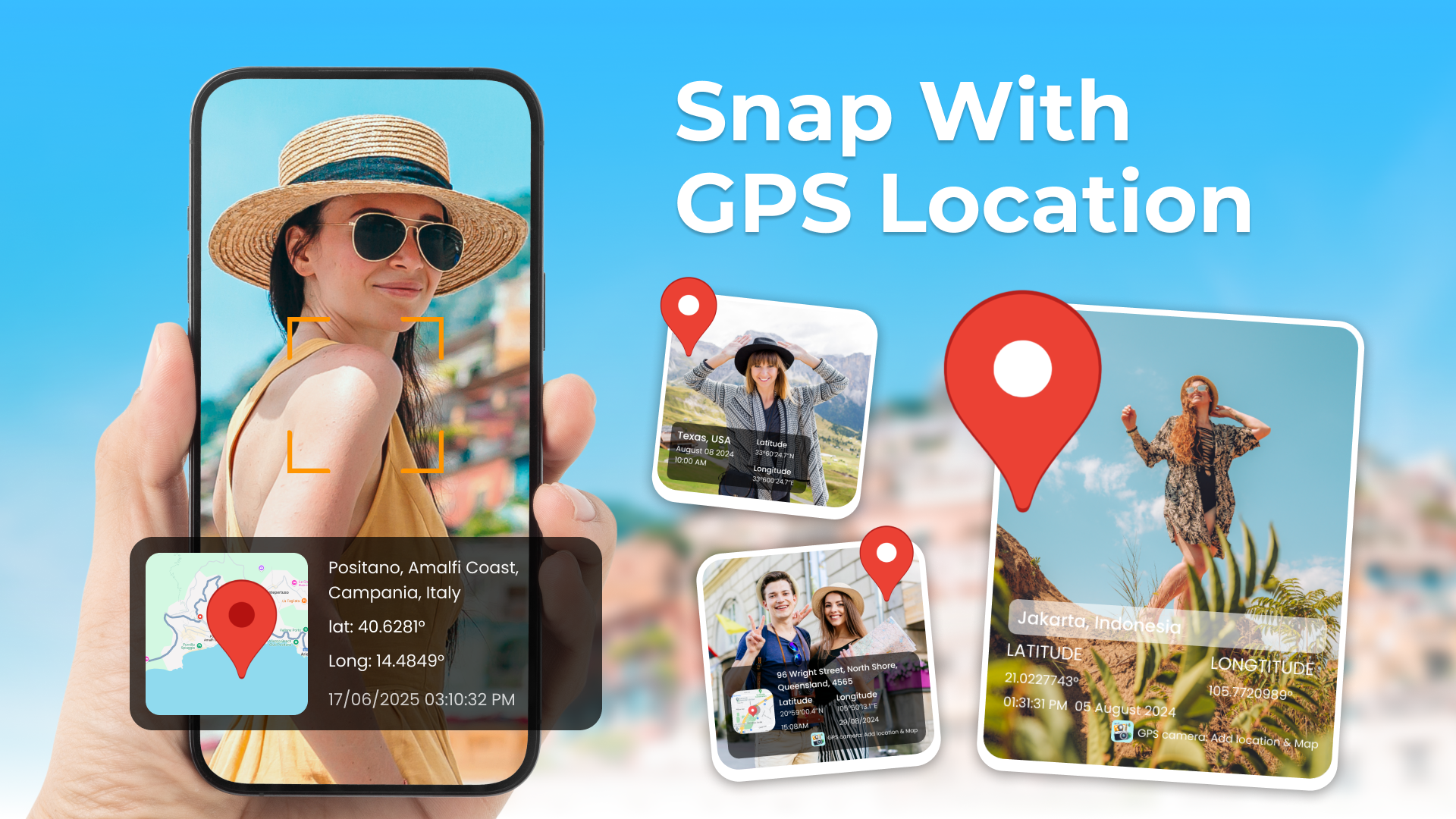 اسکرین شات 1 برنامه GPS Map Cam: Photo Location